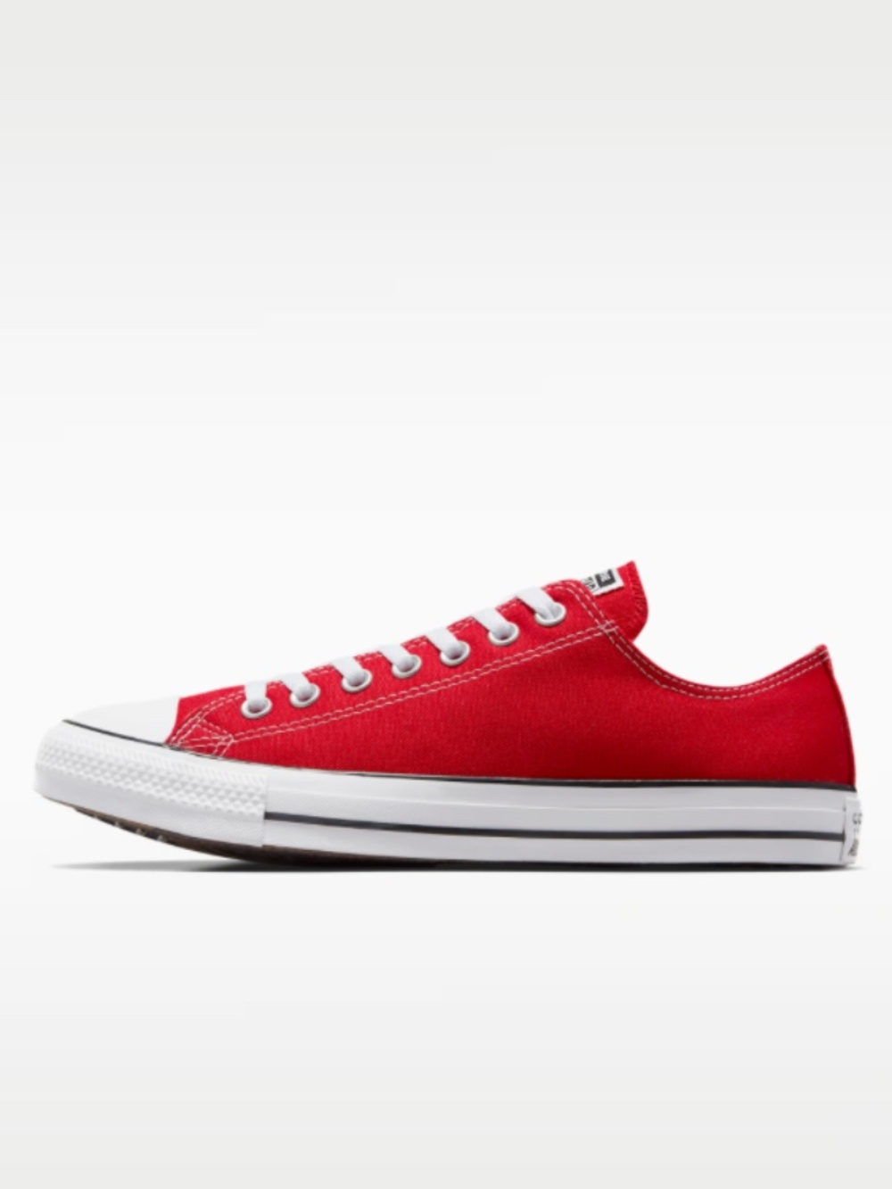 Classic Unisex Red And White Low-Top Converse